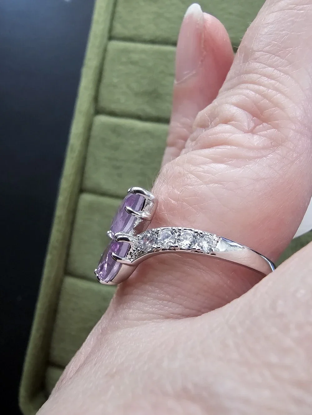 Rhodium Plated Ring Size 8